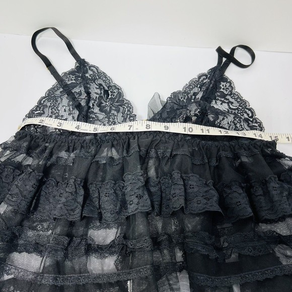 Victoria's Secret Sexy Ruffled Lace Lingerie Dress Mesh - Picture 11 of 11